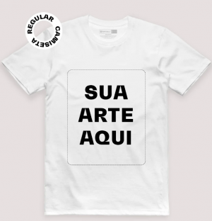 Camiseta Personalizada Tecido Algodão Colorido (consulte cores) Estampa Colorida A4 4x0 DTF  