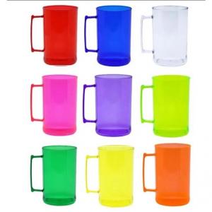 Caneca de Chopp (Consulte cores disponíveis) Acrílico 500ml   Acrílico translúcido/sólido/degradê 